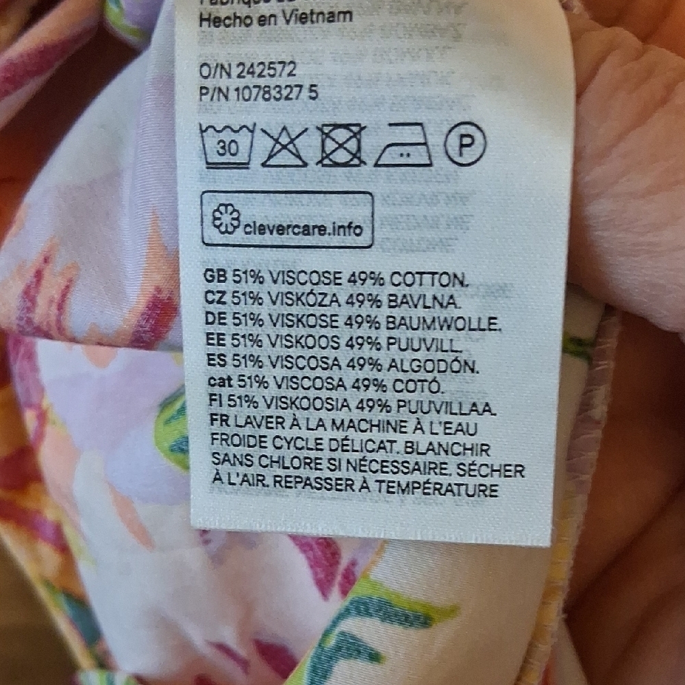 H&M Floral Multicolor Dress Size XS - Picture 5 of 5